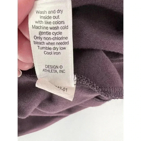Athleta Wanderer PURPLE Plum Ponte Zip Dress SIZE Large - Picture 6 of 7